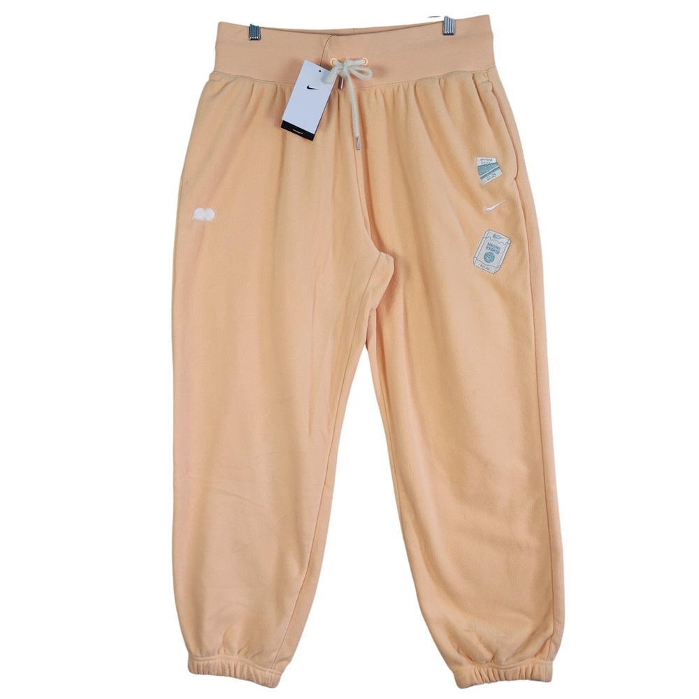 Nike x Naomi Osaka Tennis Sweatpants Women's Size L Peach Fleece FD5501 734 NEW